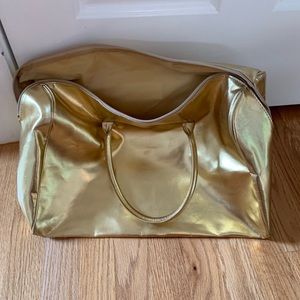 Michael Kors gold zippered tote
